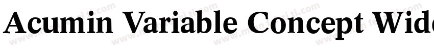 Acumin Variable Concept Wide bold i字体转换